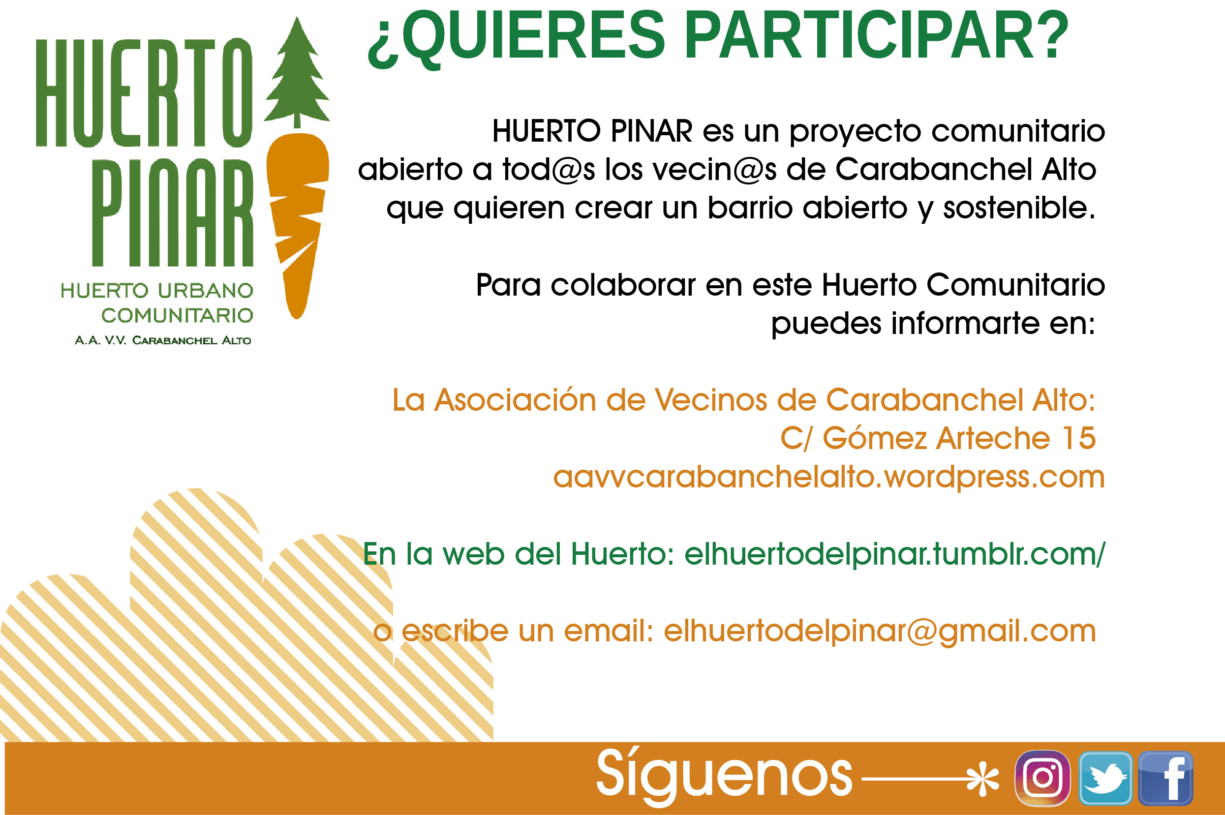 participar en el Huerto